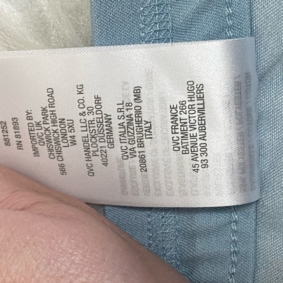 Offer. NWOT H by Halston plus size curve spring baby blue stretch pant size 24 W - Picture 14 of 14